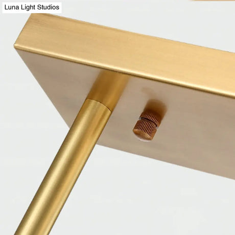 Gold Simplicity Globe Pendant Lamp: Frosted Glass Dining Room Island Lighting