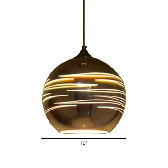 Contemporary Gold Textured Glass Pendant Lighting Fixture