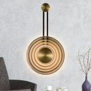 Golden Bell Metal And Clear Glass Led Sconce - Elegant Living Room Wall Fixture Gold
