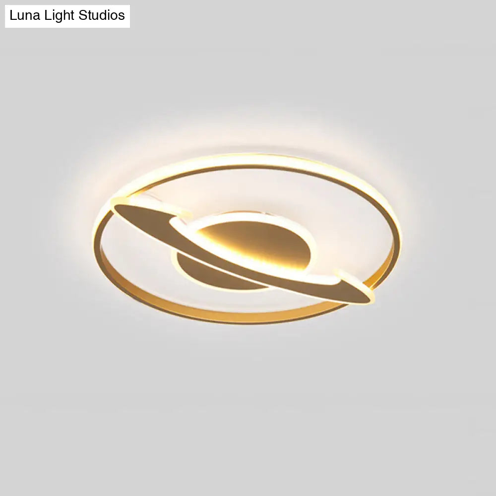 Golden Nordic Mountain/Starfish Acrylic Led Flush Light For Bedroom Gold / Universe