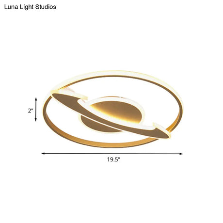 Golden Nordic Mountain/Starfish Acrylic Led Flush Light For Bedroom