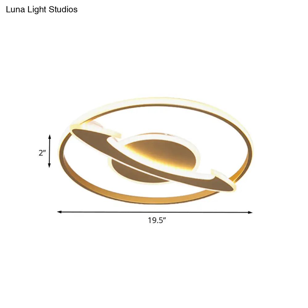 Golden Nordic Mountain/Starfish Acrylic Led Flush Light For Bedroom