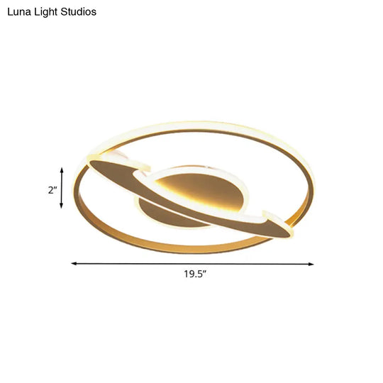 Golden Nordic Mountain/Starfish Acrylic Led Flush Light For Bedroom