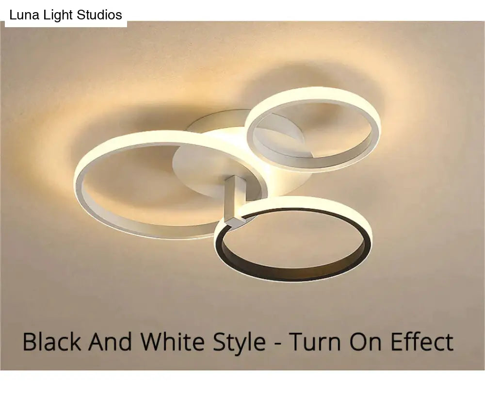 Grey Color Round Led Pendant Lights For Bedroom Home Modern Lamp Fixtures Lustre Plafonnier