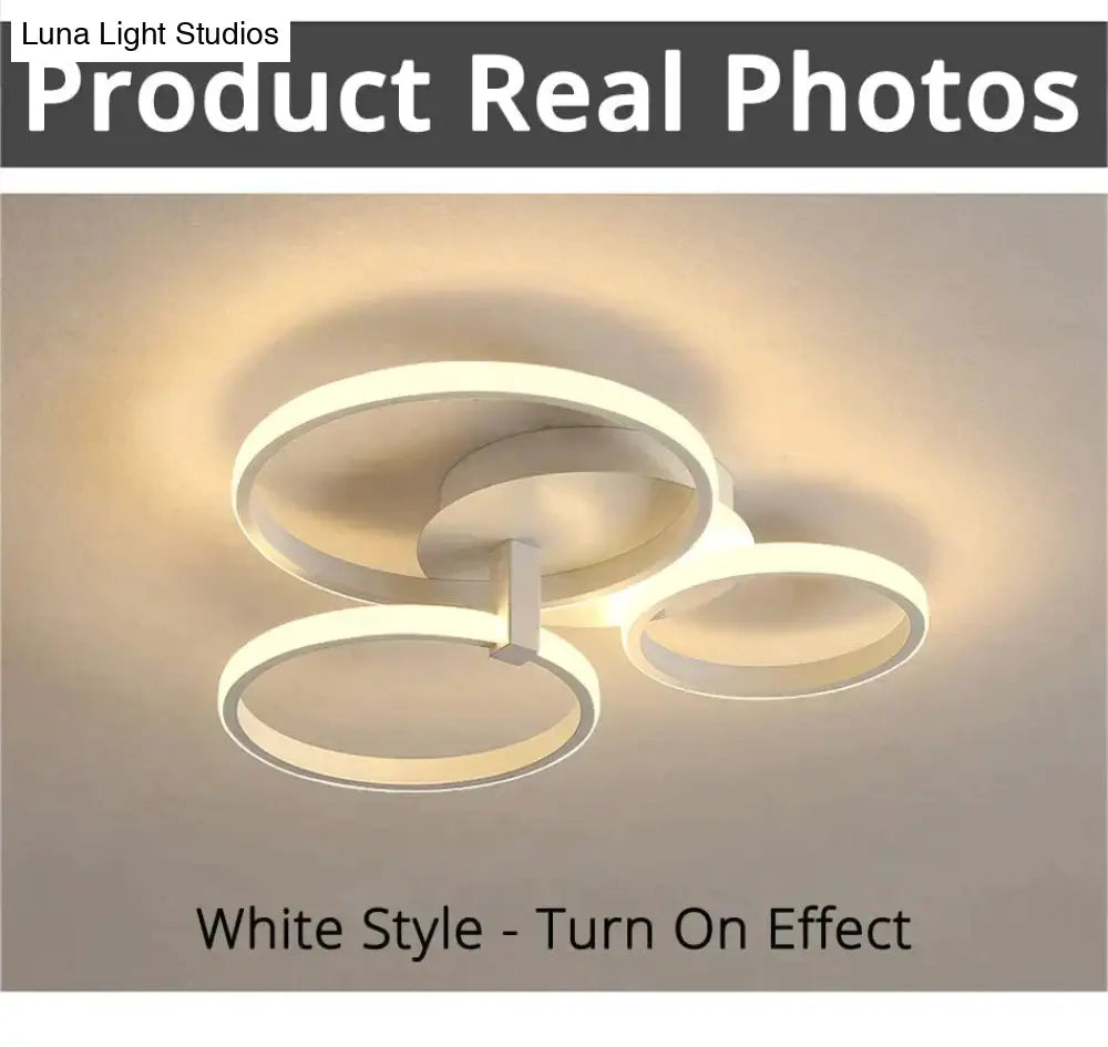 Grey Color Round Led Pendant Lights For Bedroom Home Modern Lamp Fixtures Lustre Plafonnier