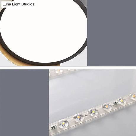 Grey Round Dining Room Led Ceiling Fixture With Acrylic Semi Flush Mount