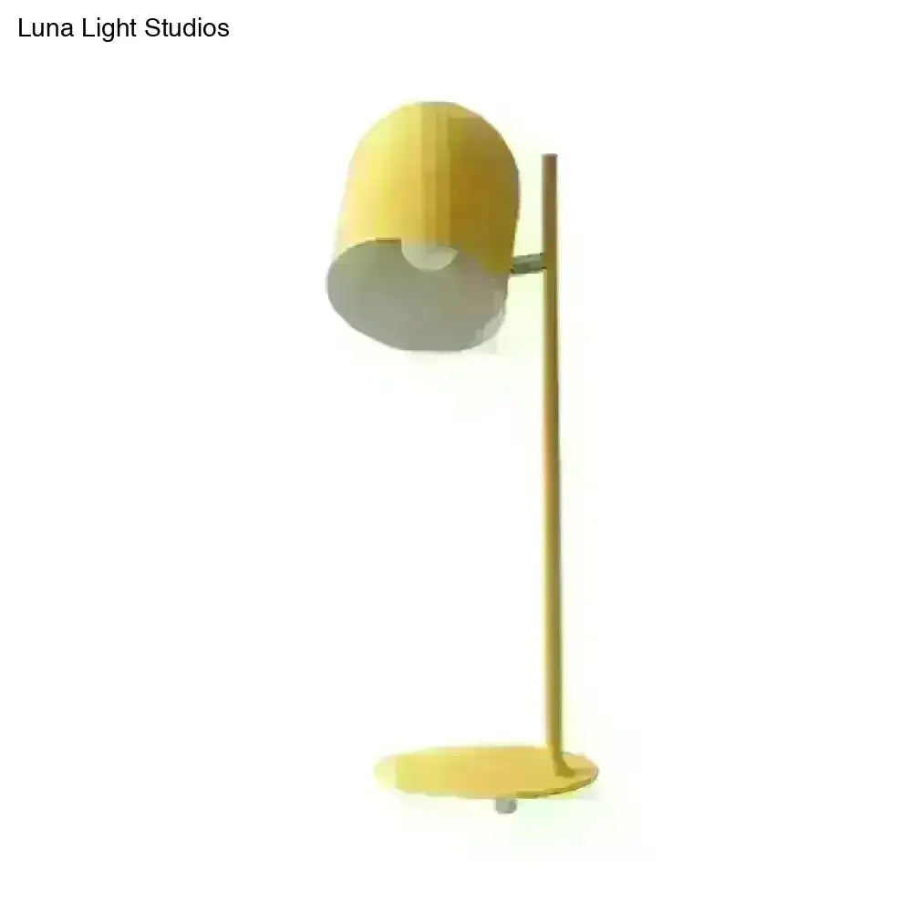 Hailey - Macaron Cloche Shade Kids Room Study Lamp Aluminum 1 Head Night Table Light In