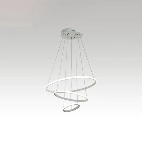 Halo Hanging Acrylic Led Chandelier Pendant Light - Minimalist & Elegant For Restaurants White /