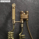 Hand Held Bidet Sprayer Douche Toilet Kit Antique Bronze Shattaf Shower Head Brass Valve Set Jet Bidet Faucet Garden