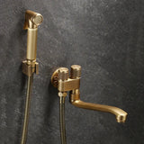 Hand Held Bidet Sprayer Douche Toilet Kit Antique Bronze Shattaf Shower Head Brass Valve Set Jet Bidet Faucet Garden