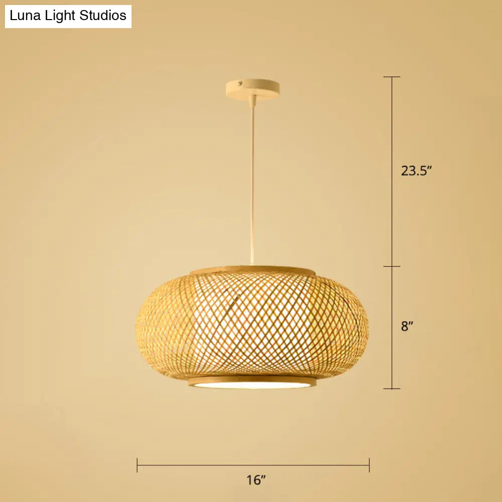 Handwoven Rattan Ceiling Pendant Light - Modern Style For Restaurants (Single)