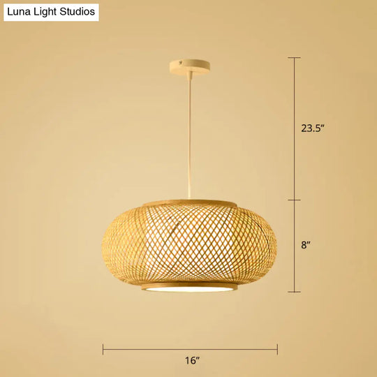 Handwoven Rattan Ceiling Pendant Light - Modern Style For Restaurants (Single)