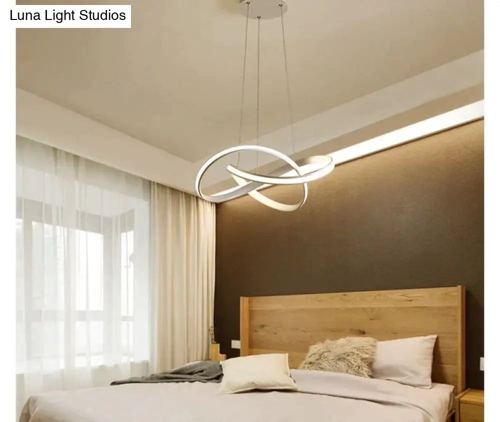 Hanging LED Pendant Lights For Shop Bar Dining Kitchen Room Aluminum Body Remote Control White/Black Pendant Lamps Free