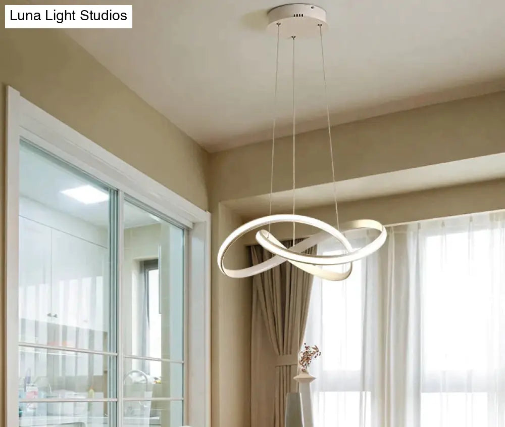 Hanging LED Pendant Lights For Shop Bar Dining Kitchen Room Aluminum Body Remote Control White/Black Pendant Lamps Free