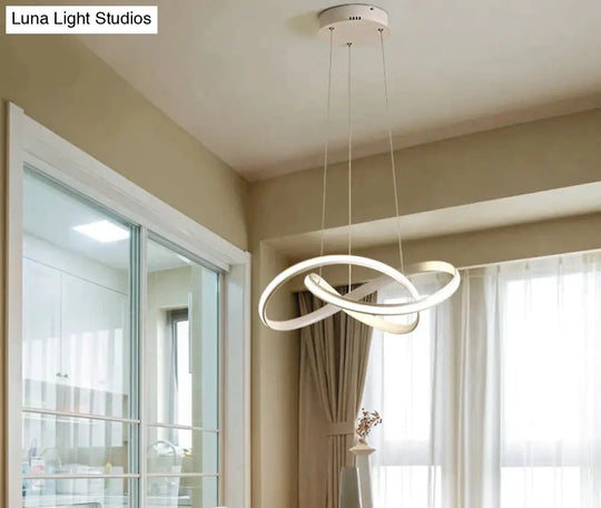 Hanging LED Pendant Lights For Shop Bar Dining Kitchen Room Aluminum Body Remote Control White/Black Pendant Lamps Free