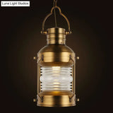 Hanging Pendant Light With Clear Glass Shade - Brass Finish Perfect For Factory Dining Rooms