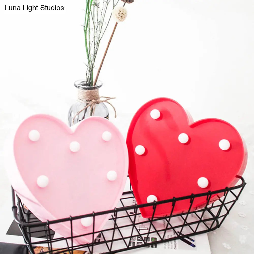 Heart Shaped Led Night Lamp - Romantic Decor For Weddings & Parties
