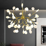 Heracleum Design Chandelier Opaline Glass Ceiling Pendant For Modern Living’ 45 / Gold