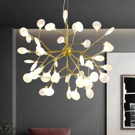 Heracleum Design Chandelier Opaline Glass Ceiling Pendant For Modern Living’ 45 / Gold