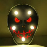 Horror-Themed Led Night Light: Battery Operated Compact Black Nightstand Lighting / B