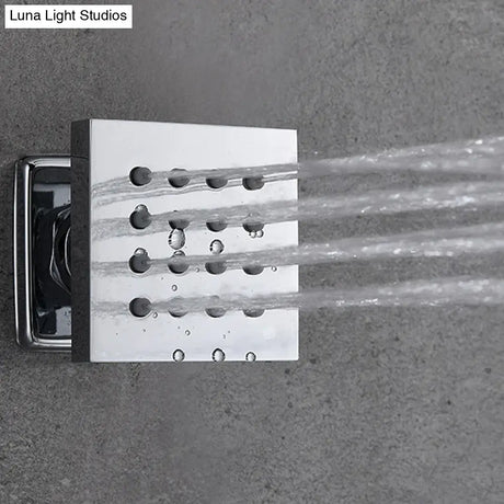 Hot selling Ceiling Rain LED Shower Faucets Set Thermostatic 3 ways Mixing Valve Faucets Body jets Massage 2 inch WHOLE