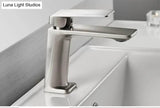 Hydrobliss - Modern Top Handle Bathroom Faucet Brushed Nickel