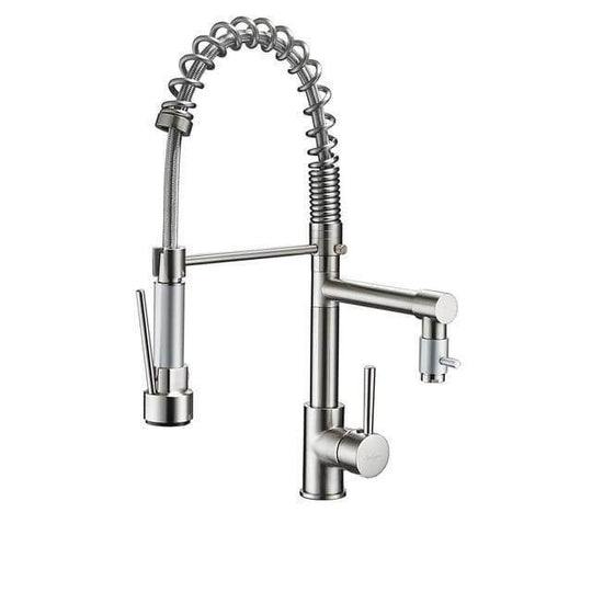 Hydrobliss - Dual Spout Pull Out Spring Faucet Kitchen Faucets
