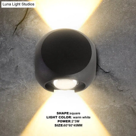 Indoor Lighting Led Wall Lamp Ip65 Waterproof & Outdoor Aluminum Light Surface Mounted Cube Garden