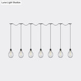 Industrial Cage Pendant Chandelier With Multi-Bulb Kit In Black