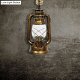 Industrial Clear Glass Pendant Ceiling Light For Coffee Shop - Black/Bronze/Antique Brass Finish