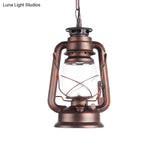 Industrial Clear Glass Pendant Ceiling Light For Coffee Shop - Black/Bronze/Antique Brass Finish