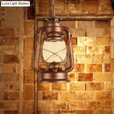 Industrial Clear Glass Pendant Ceiling Light For Coffee Shop - Black/Bronze/Antique Brass Finish