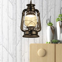 Industrial Clear Glass Pendant Ceiling Light For Coffee Shop - Black/Bronze/Antique Brass Finish