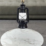 Industrial Clear Glass Pendant Ceiling Light For Coffee Shop - Black/Bronze/Antique Brass Finish