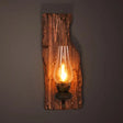 Industrial Clear Glass Wall Lamp With Teardrop Design - Single Bulb Sconce Light For Bedroom (Wooden