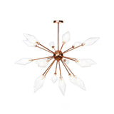Industrial Diamond Glass Chandelier Lamp - 9/12/15 Lights Hanging Ceiling Fixture With Starburst