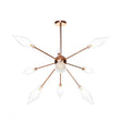 Industrial Diamond Glass Chandelier Lamp - 9/12/15 Lights Hanging Ceiling Fixture With Starburst