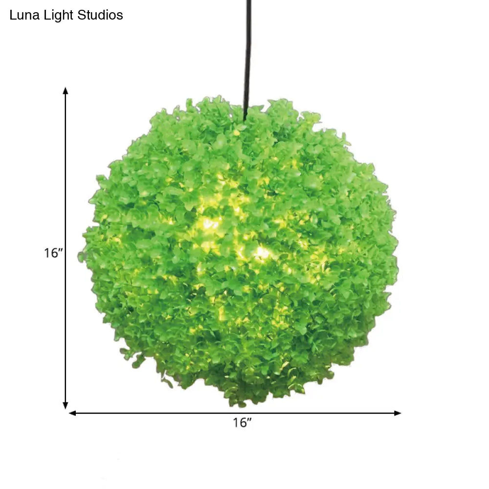 Industrial Green Metal Shade Hanging Lamp - 1 Head Ceiling Light With Led Perfect For Restaurant