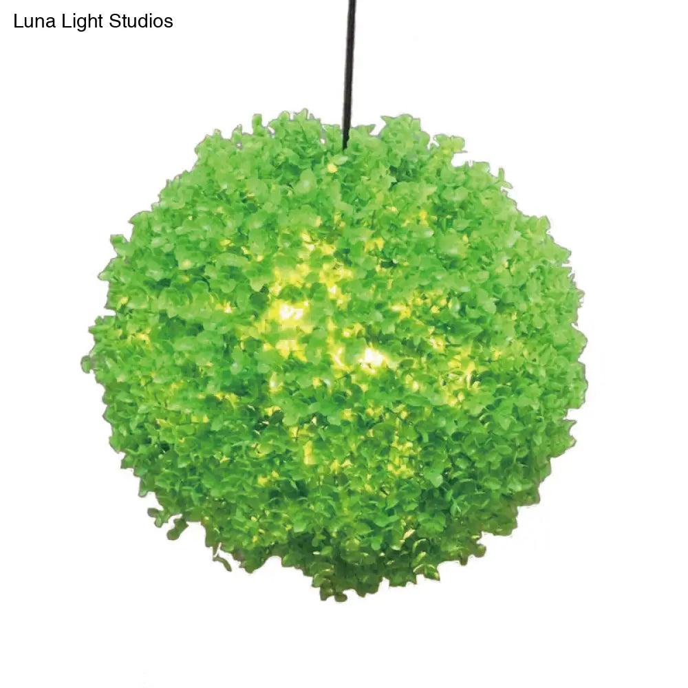 Industrial Restaurant Led Hanging Lamp With Metal Shade In Green - 12/14/16 Dia