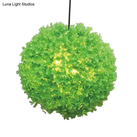 Industrial Green Metal Shade Hanging Lamp - 1 Head Ceiling Light With Led Perfect For Restaurant