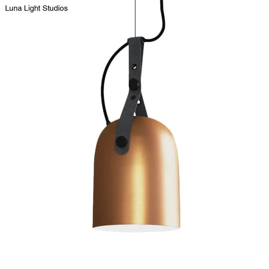 Industrial Hanging Kitchen Ceiling Lamp - Factory Iron Elongated Dome Shape 1 Head