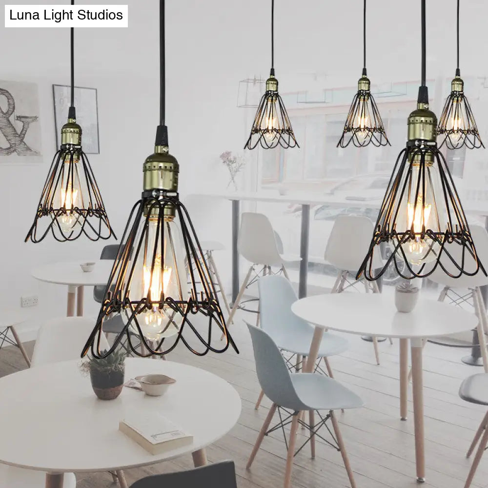 Industrial Flower Pendant Light For Bar And Ceiling