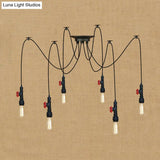 Industrial Metal Pendant Lamp With Valve And Pipe Design - Black 2/3 Lights Kitchen Ceiling Fixture