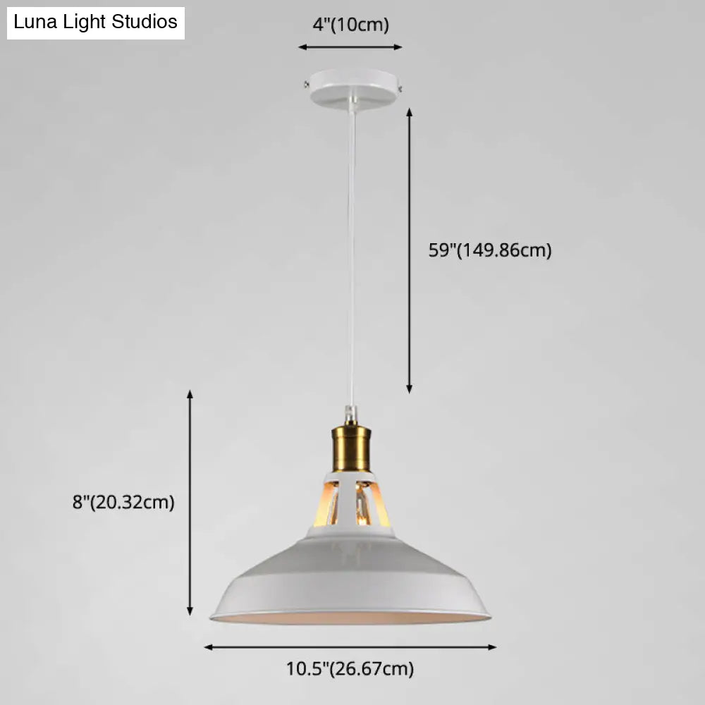 Industrial Style Metal Pendant Light Fixture For Shaded Restaurant - Hanging Kit