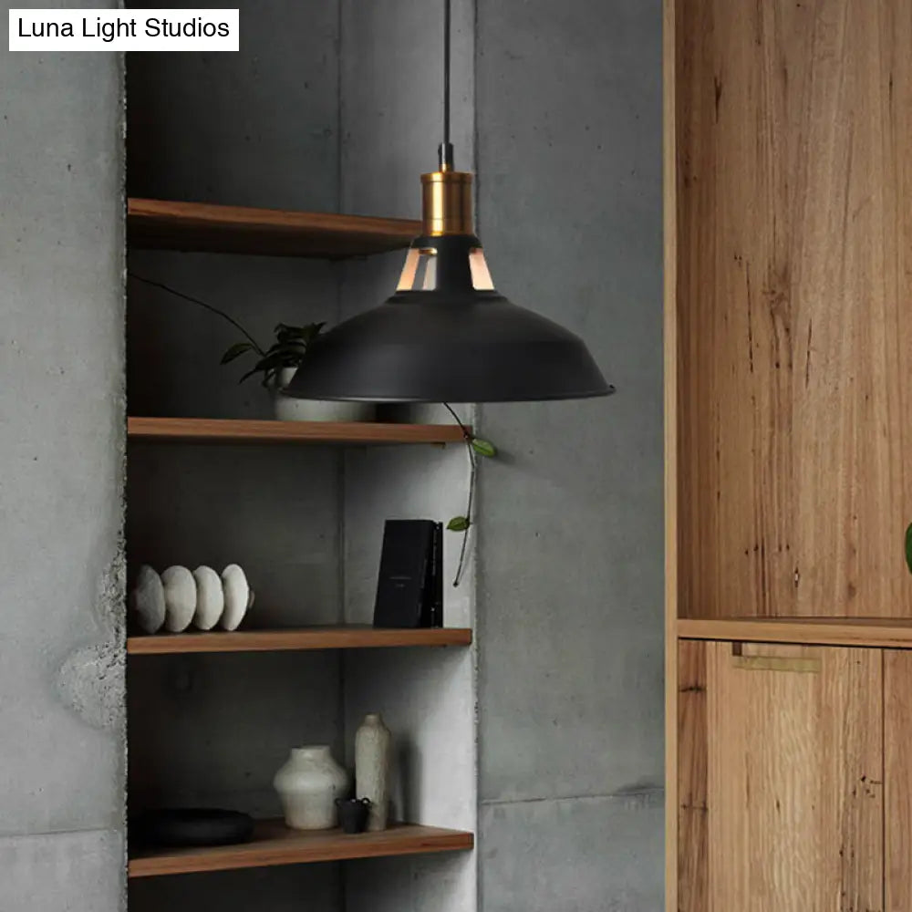 Industrial Metal Pendant Light Kit For Shaded Restaurant - Stylish Hanging Fixture