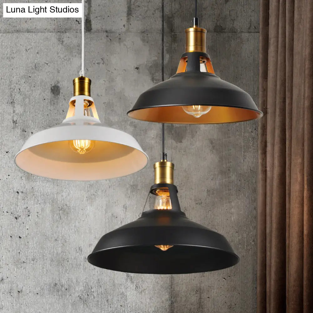 Industrial Metal Pendant Light Kit For Shaded Restaurant - Stylish Hanging Fixture