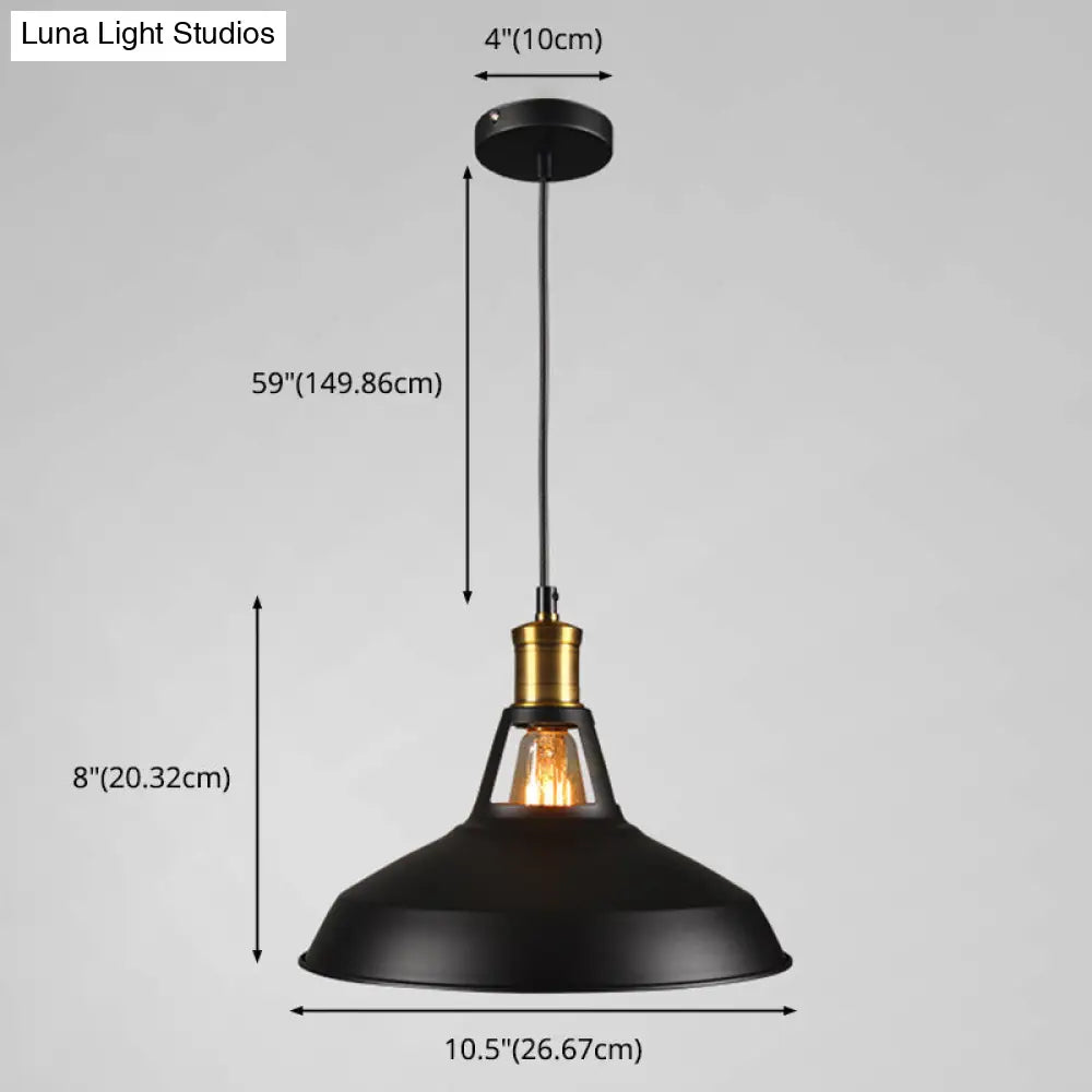 Industrial Metal Pendant Light Kit For Shaded Restaurant - Stylish Hanging Fixture