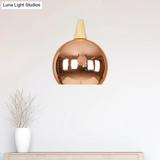 Industrial Pendant Light - Modern Mirror Ball Hanging Lamp For Bedroom