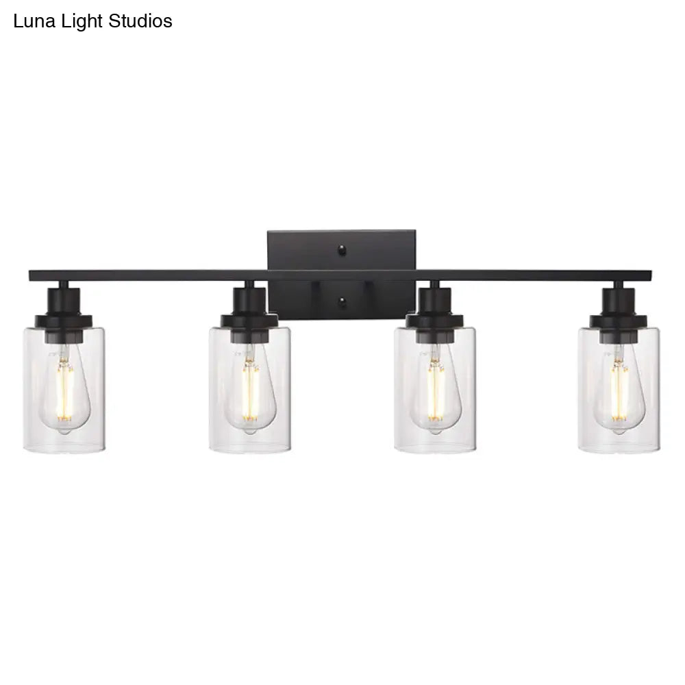 Industrial Retro Glass Vanity Wall Light Fixtures - Cylindrical Design