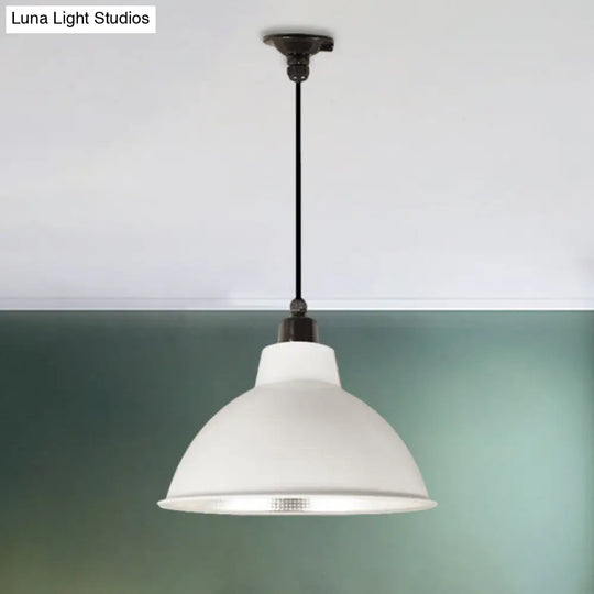 Industrial Retro Suspended Light - Black/Silver 1 12-16’ Diameter